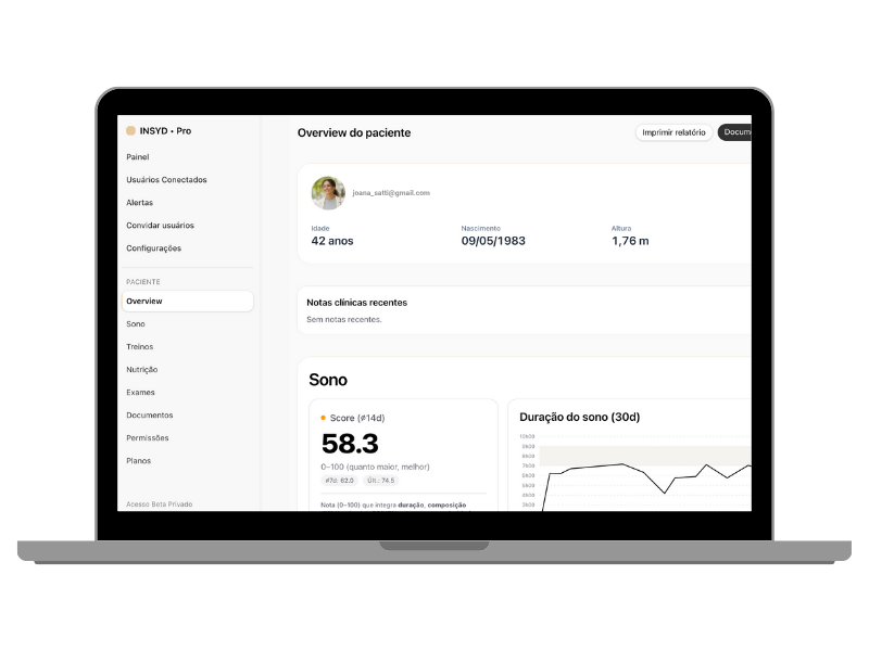 Compartilhe seus dados de saúde com profissionais